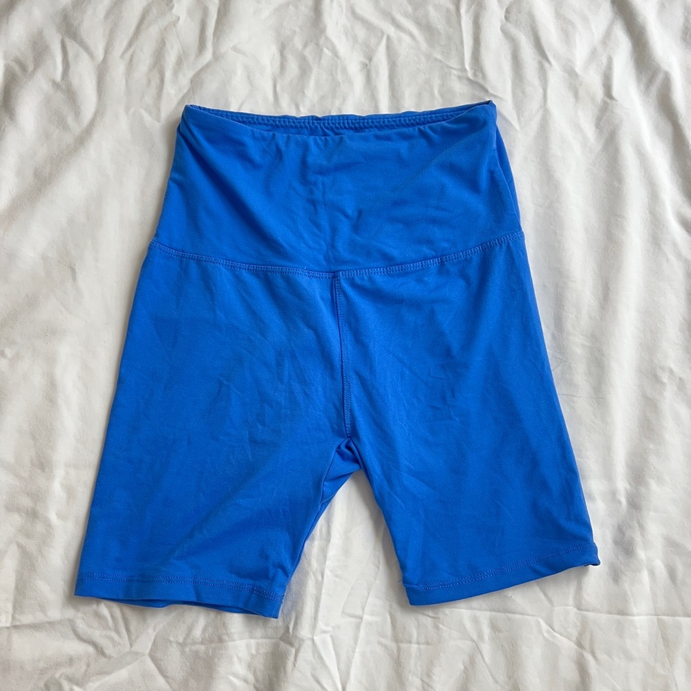 Women's Blue High-Waisted Shorts